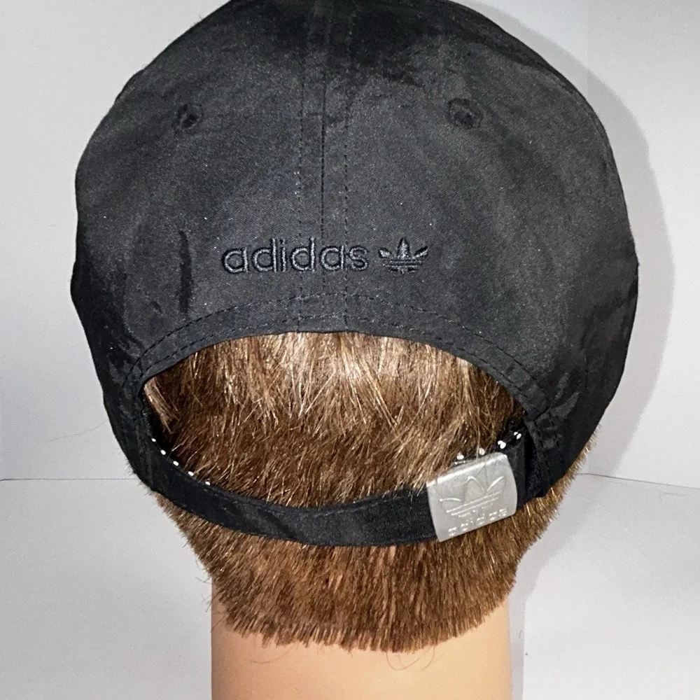 Adidas Hat Cap Strap Back Black Lightweight Trefoil Logo‎ One Size Golf Tennis